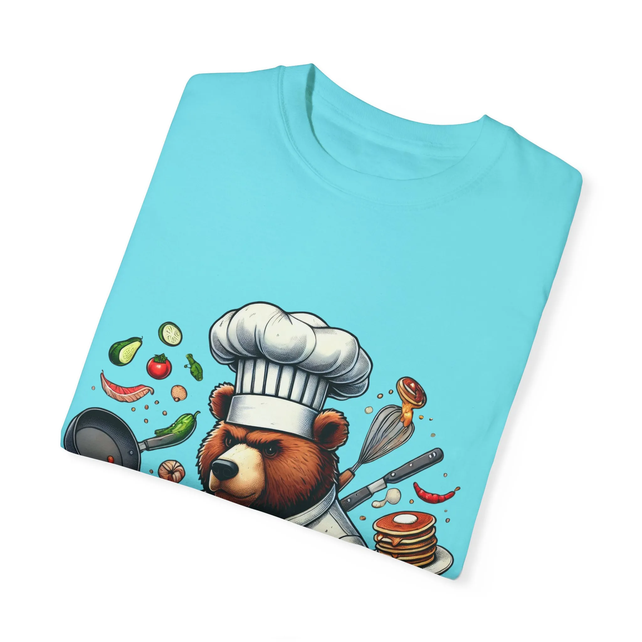 Chef Bear Unisex Garment-Dyed T-Shirt - Perfect for Cooking Lovers and Foodies - Image 30