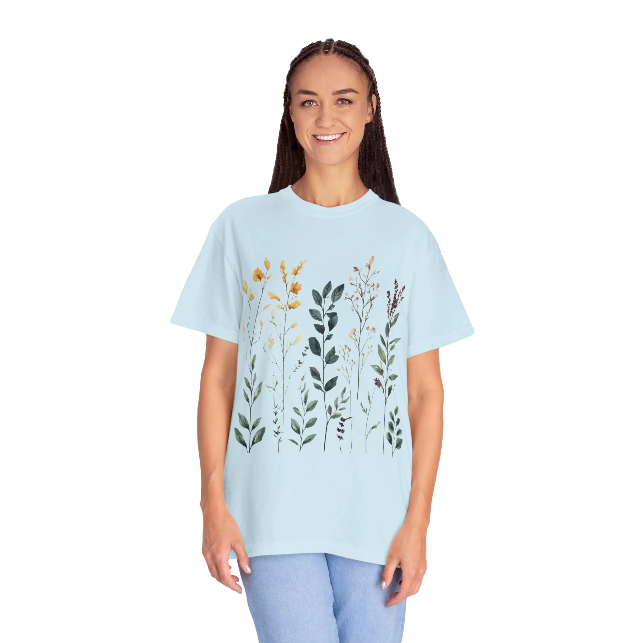 Floral Garden Unisex Garment-Dyed T-Shirt - Nature-Inspired Tee - Image 16