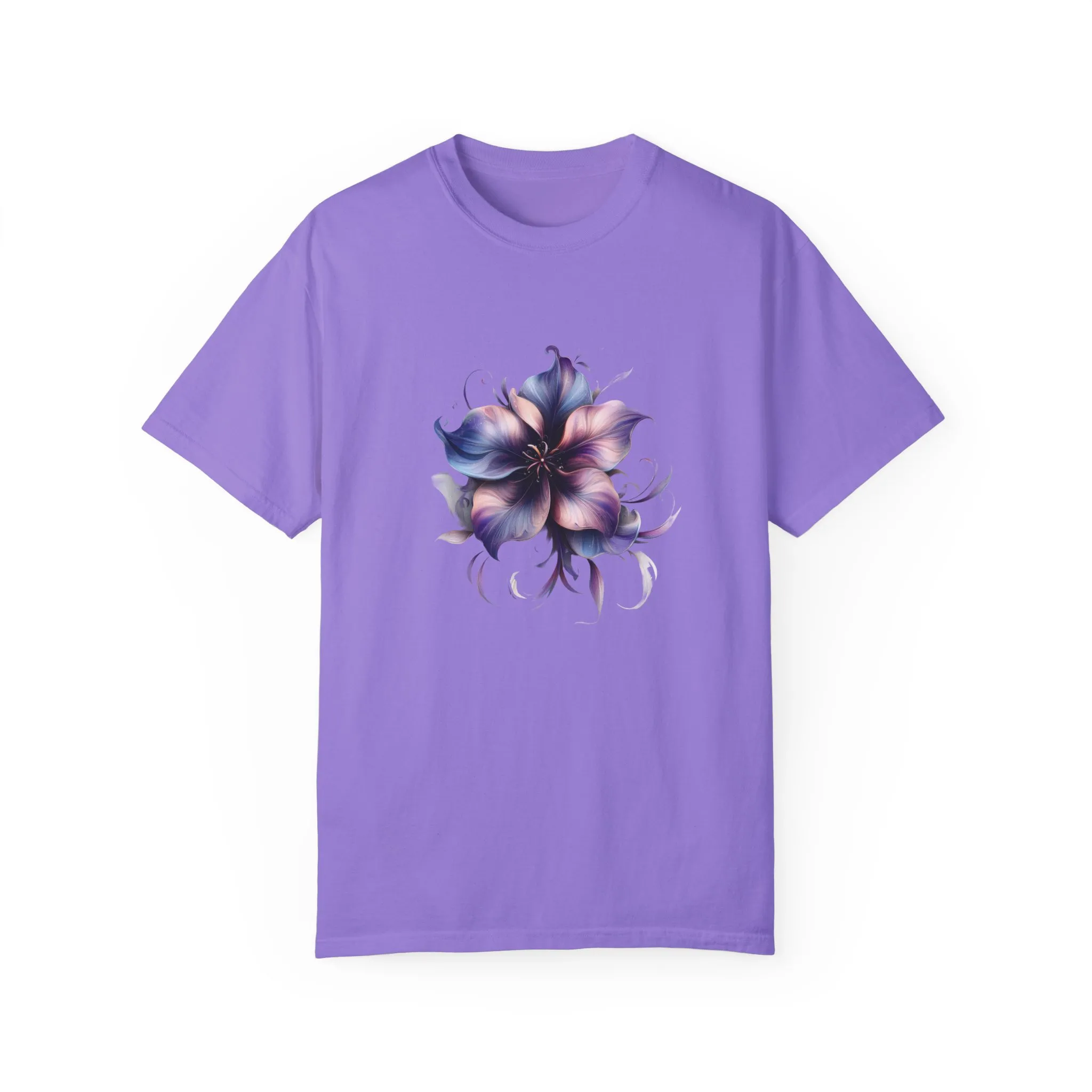 Floral Unisex Garment-Dyed T-Shirt - Vibrant Flower Design for Nature Lovers - Image 9