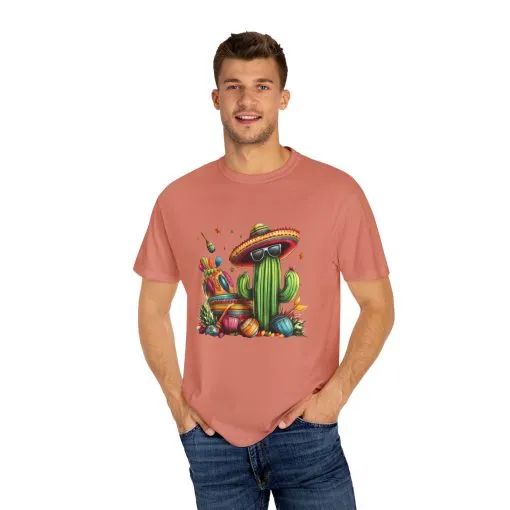 Vibrant Cactus Fiesta T-Shirt - Unisex Garment-Dyed Tee for Summer Celebrations - Image 11