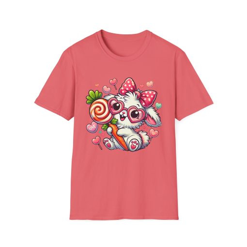Cute Bunny Love Unisex Softstyle T-Shirt - Perfect for Valentine's Day and Spring Celebrations - Image 11