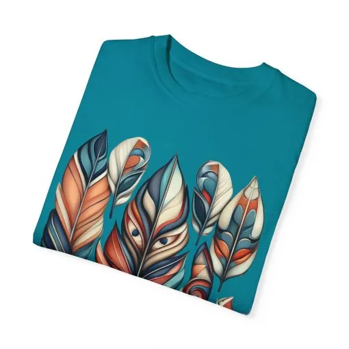 Bohemian Feathers Unisex T-Shirt - Artistic Nature Design - Image 32