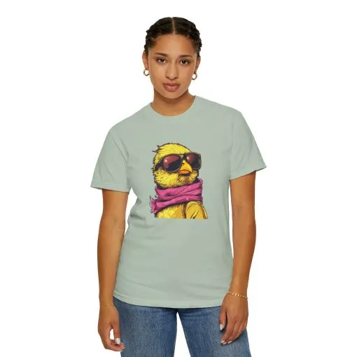 Cool Chick Unisex Garment-Dyed T-Shirt - Fun Bird Design - Image 32