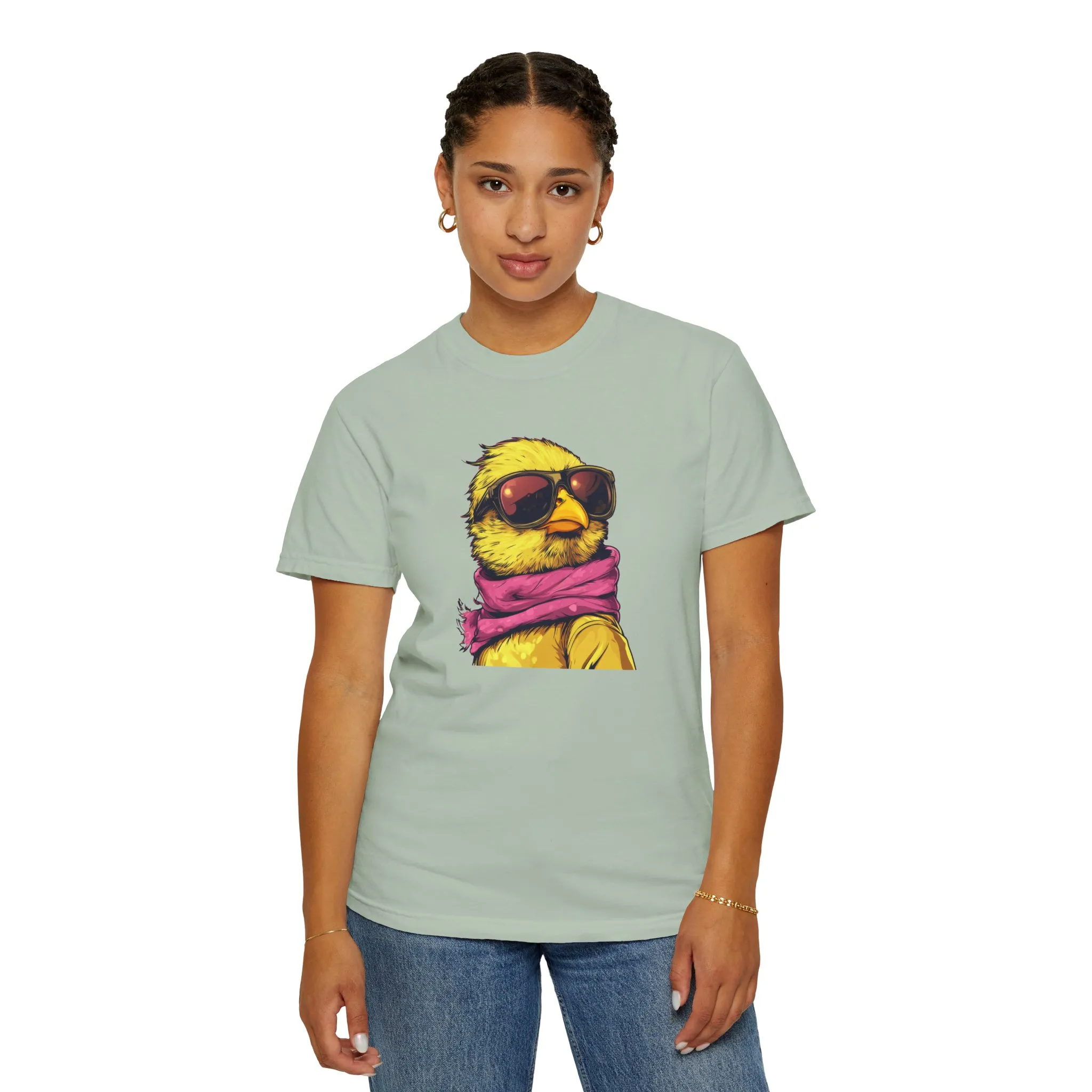 Cool Chick Unisex Garment-Dyed T-Shirt - Fun Bird Design - Image 32