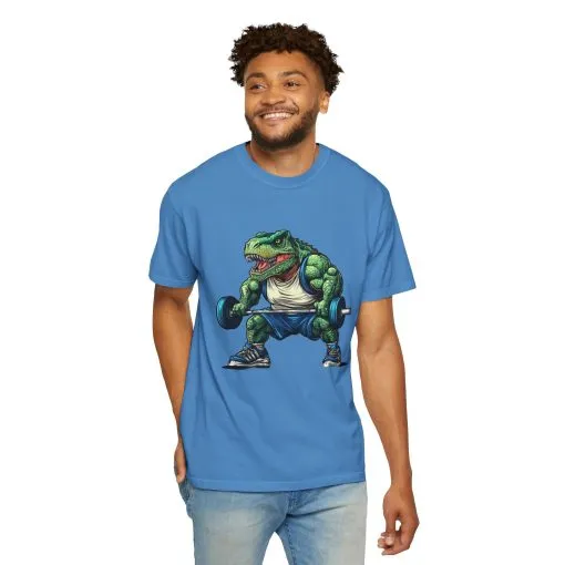 Gym Dinosaur Unisex Garment-Dyed T-Shirt - Fitness Tee for Workout Enthusiasts - Image 33