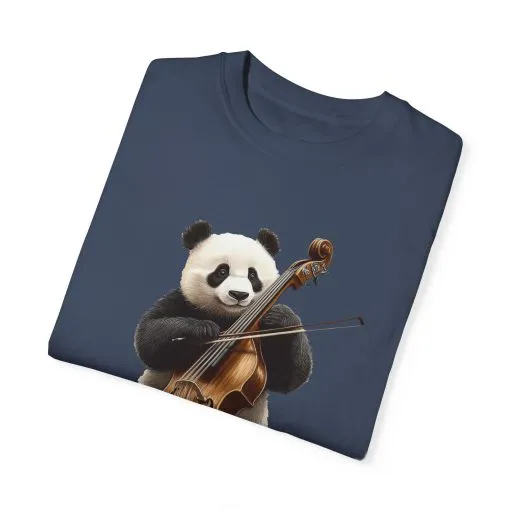 Cute Panda Playing Cello Unisex T-Shirt - Funny Animal Graphic Tee - Image 42