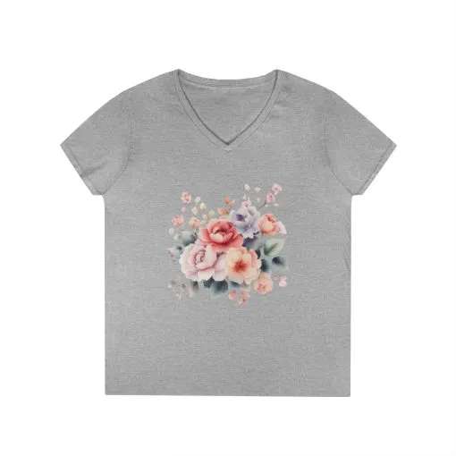 Ladies' V-Neck T-Shirt - Image 3