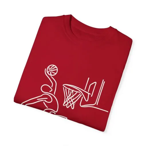 Unisex Basketball Outline T-shirt - Sporty Graphic Tee for Athletes - Image 34