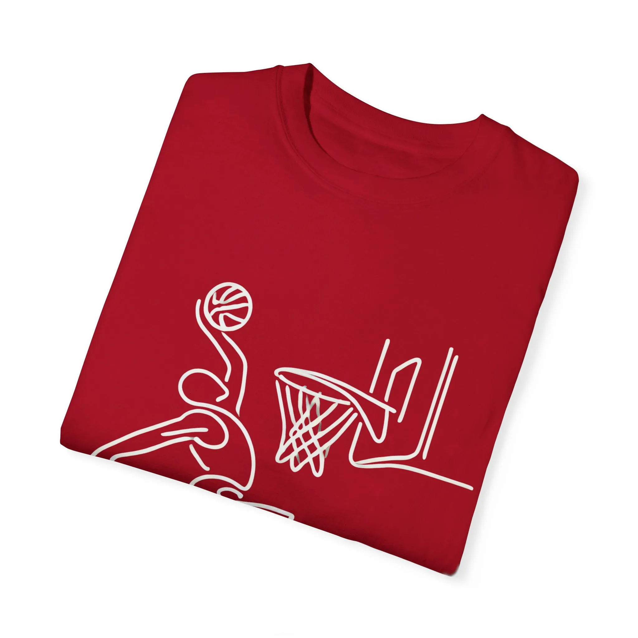 Unisex Basketball Outline T-shirt - Sporty Graphic Tee for Athletes - Image 34