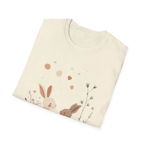 Spring Bunny Love Unisex Softstyle T-Shirt - Cute Floral Design for Easter Celebrations - Image 18