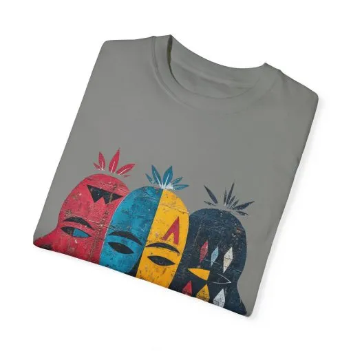 Vibrant Faces Unisex Garment-Dyed T-Shirt - Artistic Expression for Everyday Wear - Image 18