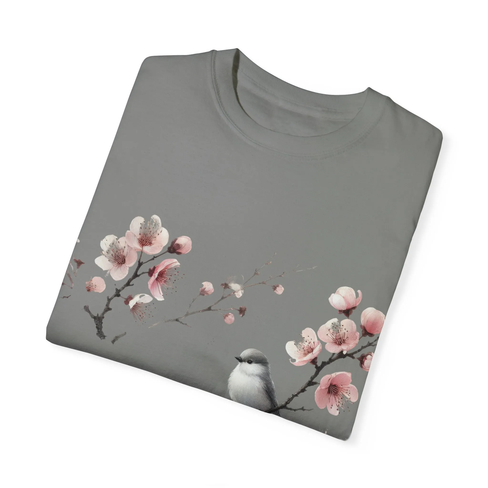 Spring Blossom Unisex T-Shirt - Floral Bird Design - Image 26
