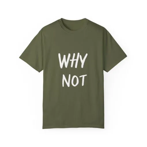 Unisex Why Not Garment-Dyed T-Shirt - Positive Vibe Casual Wear - Image 17