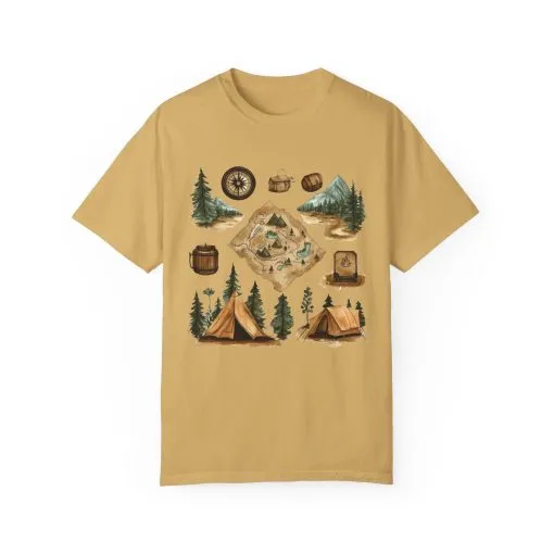 Adventure Awaits Unisex Garment-Dyed T-Shirt – Perfect for Nature Lovers and Camping Enthusiasts - Image 17