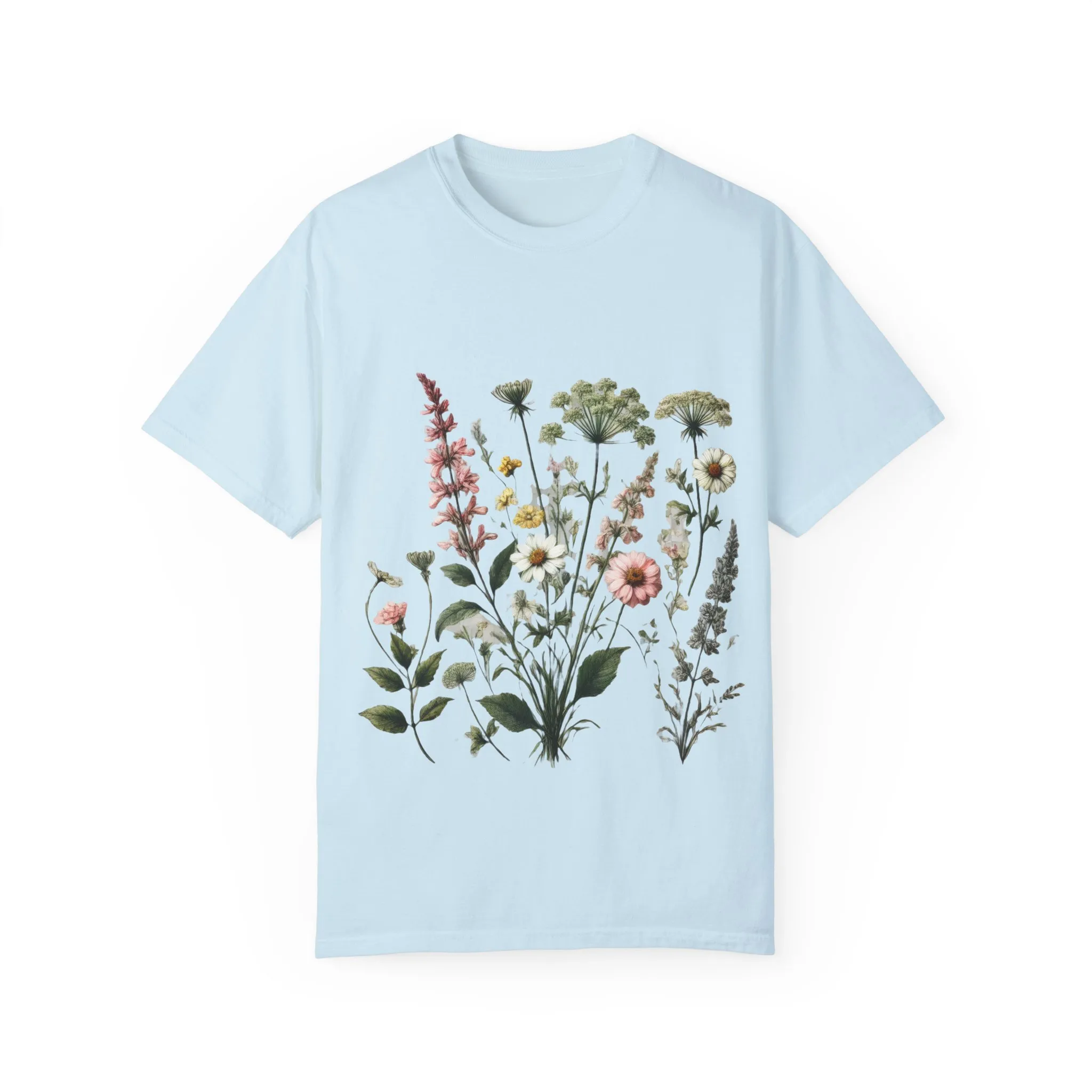 Botanical Print Unisex Garment-Dyed T-Shirt | Eco-Friendly Floral Tee for Nature Lovers - Image 17