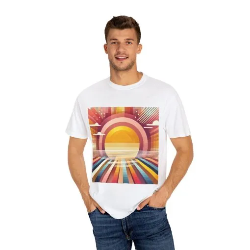 Retro Sunset Unisex T-Shirt - Beach Vibes Tee for Summer Adventures - Image 7