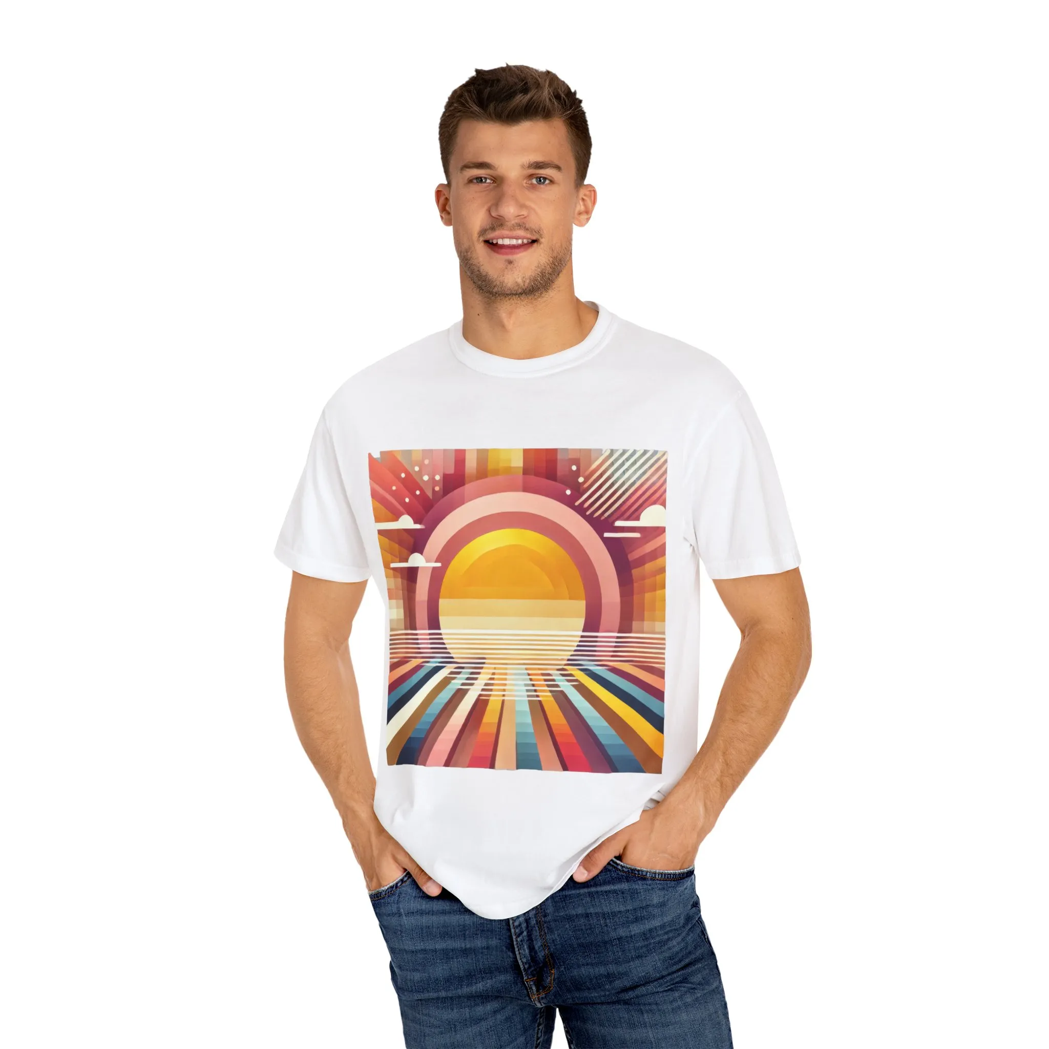 Retro Sunset Unisex T-Shirt - Beach Vibes Tee for Summer Adventures - Image 7
