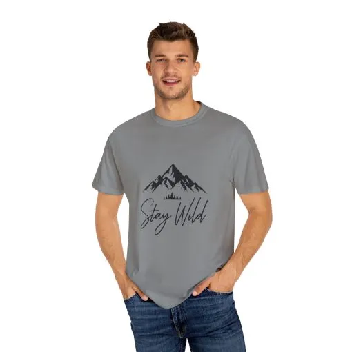 Stay Wild Unisex Garment-Dyed T-Shirt - Adventure & Nature Inspired - Image 39
