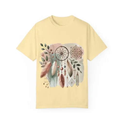Dreamcatcher Boho T-Shirt | Unisex Garment-Dyed Tee for Spiritual Vibes - Image 17
