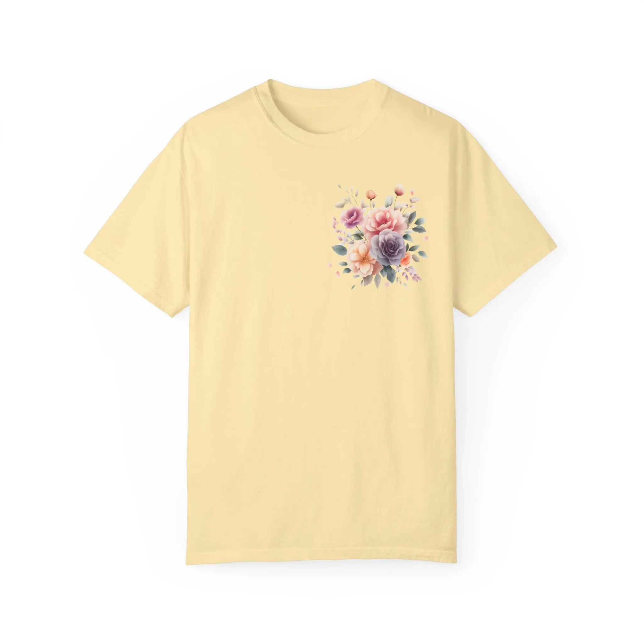 Floral Unisex Garment-Dyed T-shirt - Soft Summer Vibes - Image 13