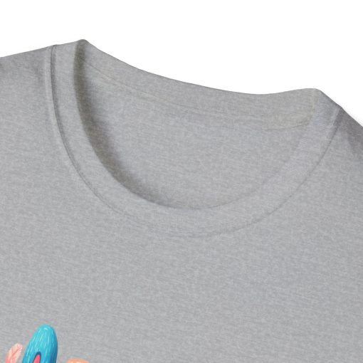 Happy Easter Unisex Softstyle T-Shirt - Fun Spring Bunny Design - Image 2