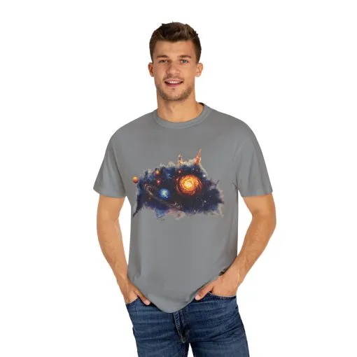 Cosmic Adventure Unisex Garment-Dyed T-Shirt - Space-Themed Graphic Tee - Image 19