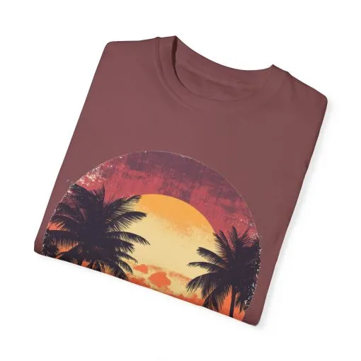 Unisex Garment-Dyed T-shirt | Sunset Beach Vibes Tee - Image 10