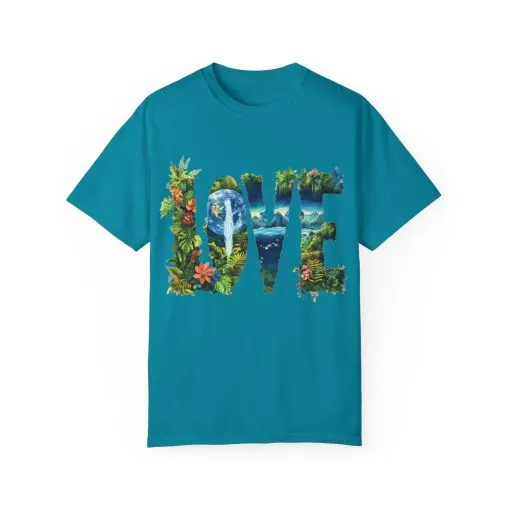 Garment-Dyed Love T-Shirt | Nature-Inspired Unisex Tee - Image 21