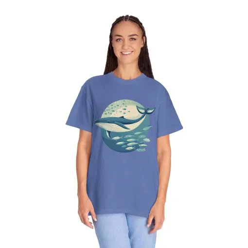 Whale Watching Unisex Garment-Dyed T-Shirt | Ocean Lover's Tee - Image 24