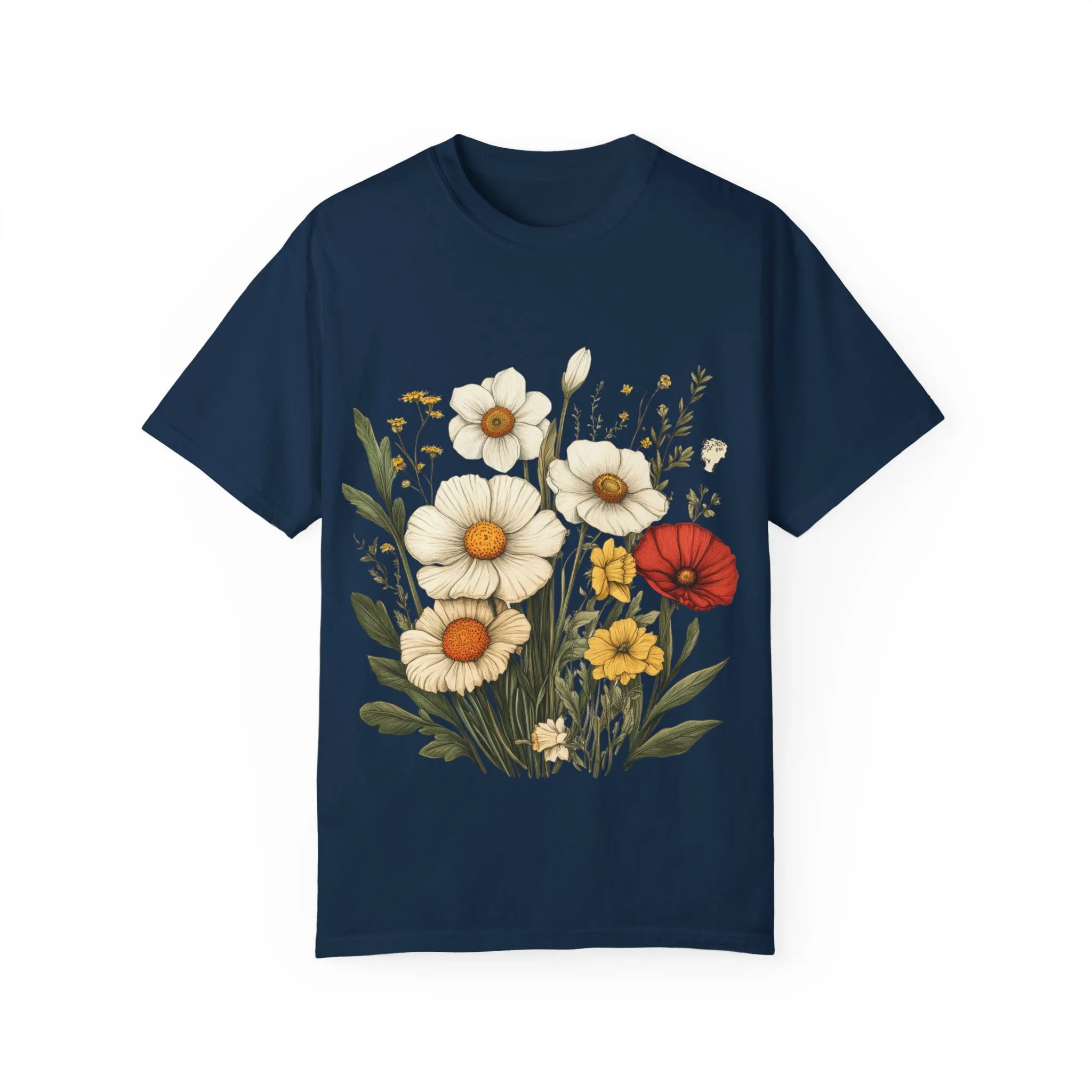 Floral Garden Unisex T-Shirt - Vintage Style Flower Design - Image 29