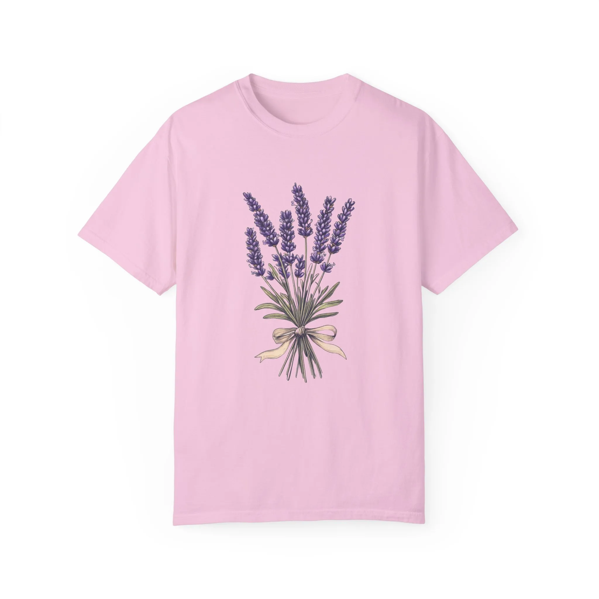 Lavender Bouquet Unisex Garment-Dyed T-Shirt - Nature-Inspired Tee for Relaxation and Everyday Comfort - Image 29