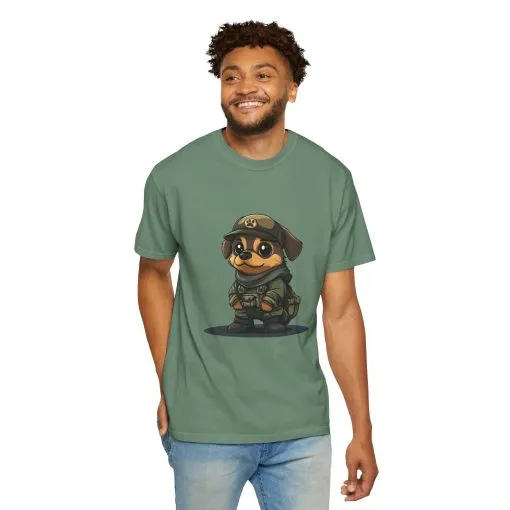 Cute Military Dog Graphic Unisex T-Shirt - Image 36