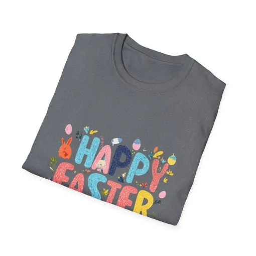 Happy Easter Unisex Softstyle T-Shirt - Vibrant Seasonal Tee for Spring Celebrations - Image 32