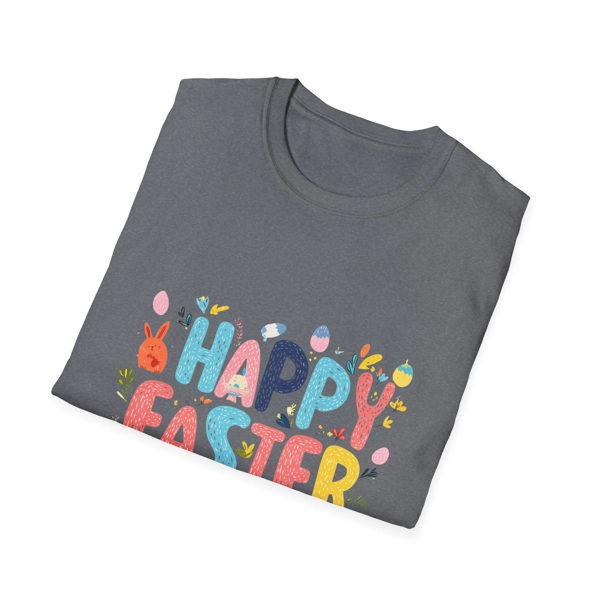Happy Easter Unisex Softstyle T-Shirt - Vibrant Seasonal Tee for Spring Celebrations - Image 32