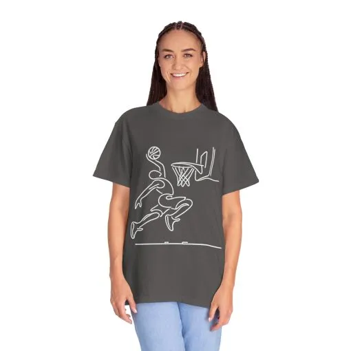 Unisex Basketball Outline T-shirt - Sporty Graphic Tee for Athletes - Image 24