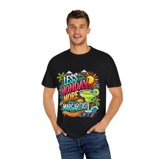 Less Monday More Margaritas Unisex T-Shirt - Fun Summer Vibes - Image 4