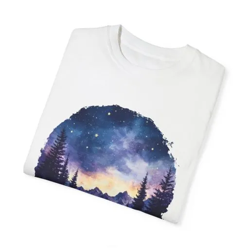 Campfire Night Sky Unisex Garment-Dyed T-Shirt - Image 6