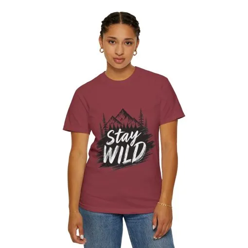 Stay Wild Unisex Garment-Dyed T-Shirt for Adventure Lovers - Image 56