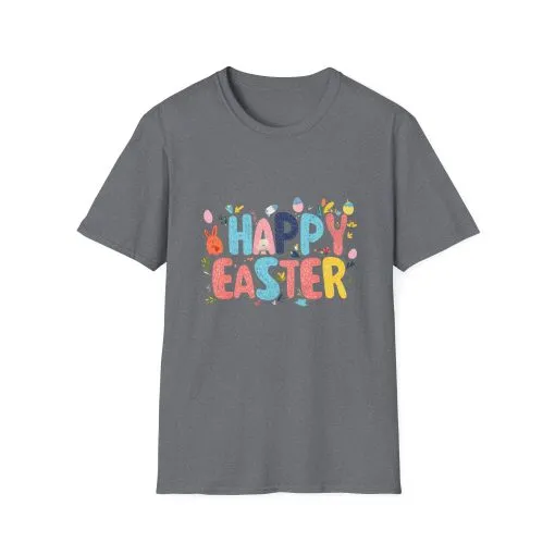 Happy Easter Unisex Softstyle T-Shirt - Vibrant Seasonal Tee for Spring Celebrations - Image 30