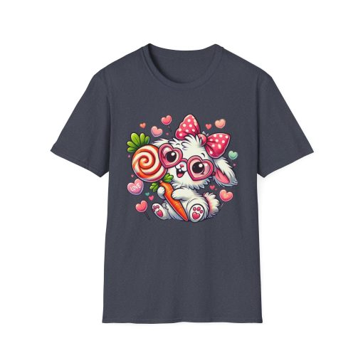 Cute Bunny Love Unisex Softstyle T-Shirt - Perfect for Valentine's Day and Spring Celebrations - Image 51