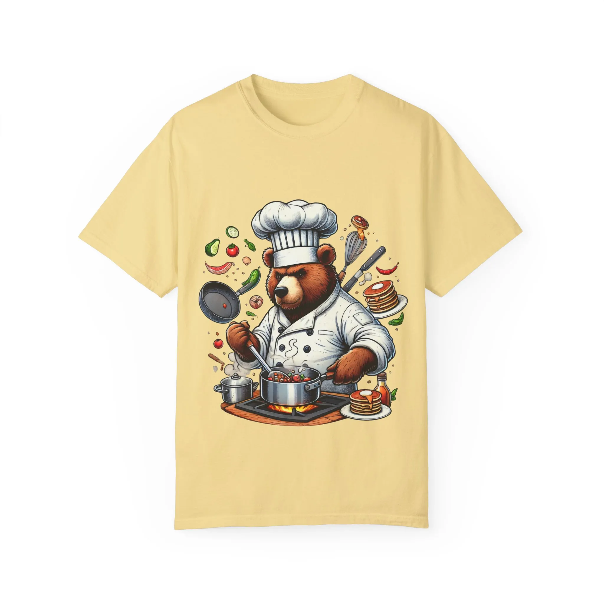 Chef Bear Unisex Garment-Dyed T-Shirt - Perfect for Cooking Lovers and Foodies - Image 21