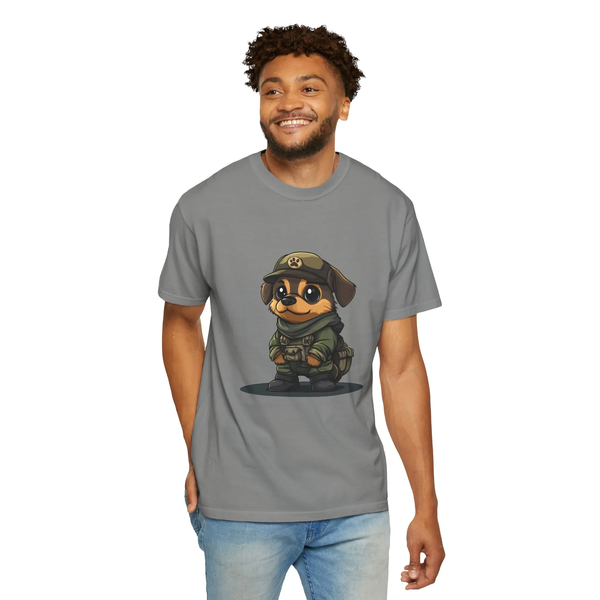 Cute Military Dog Graphic Unisex T-Shirt - Image 40