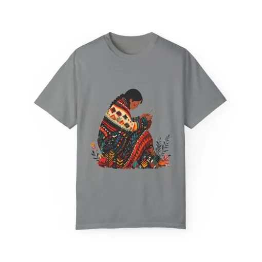 Cultural Heritage Unisex Garment-Dyed T-Shirt - Artisan Design - Image 29