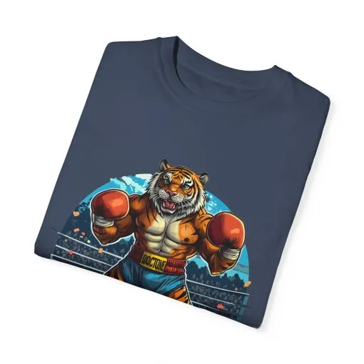 Boxing Tiger Unisex Garment-Dyed T-shirt | Sporty, Bold Graphic Tee for Animal Lovers - Image 34