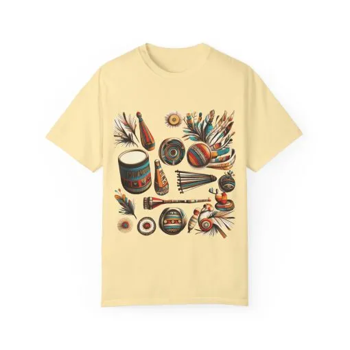 Unisex Garment-Dyed T-Shirt with Vibrant Musical Design | Perfect for Music Lovers & Festivals