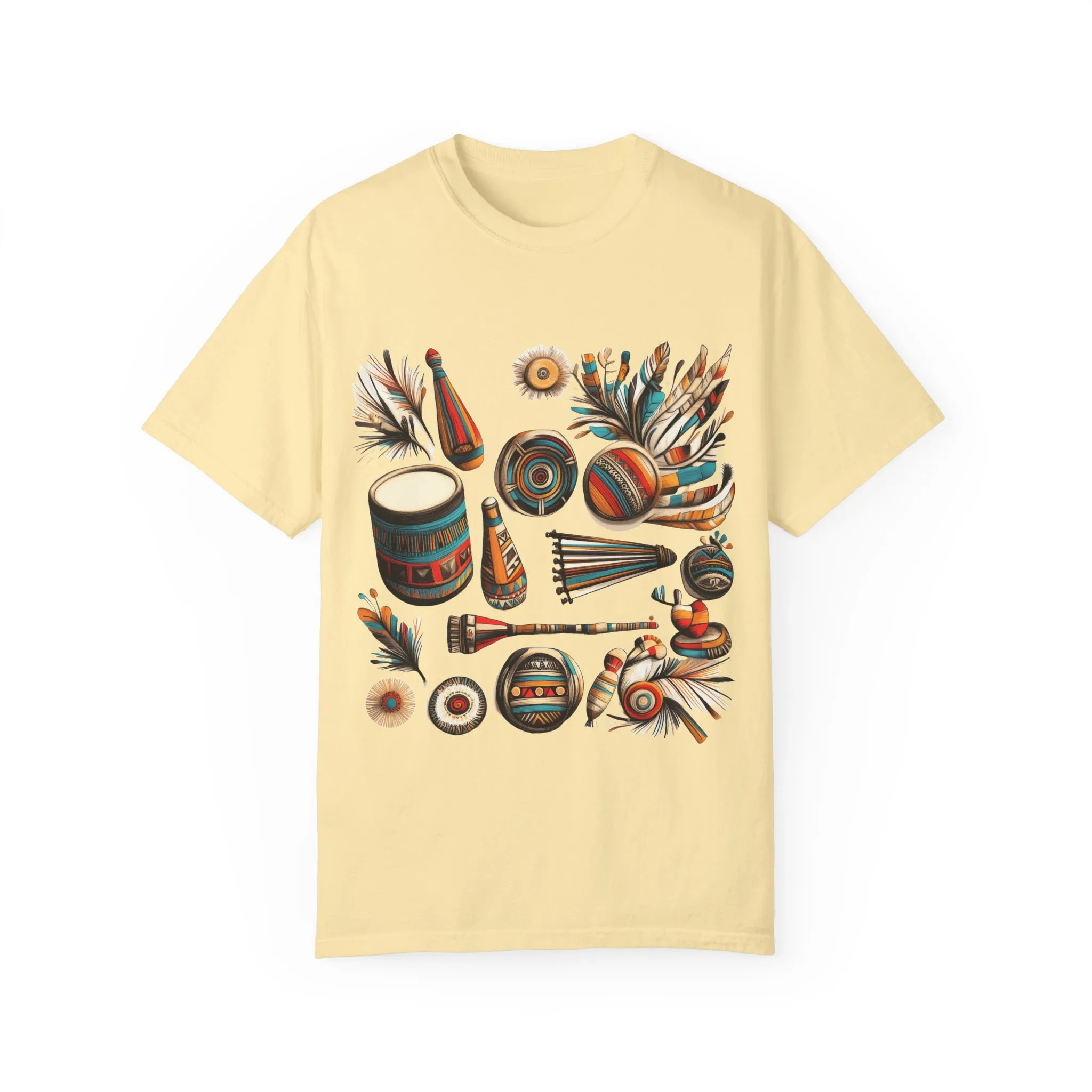 Unisex Garment-Dyed T-Shirt with Vibrant Musical Design | Perfect for Music Lovers & Festivals