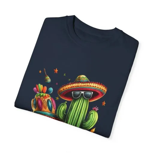Vibrant Cactus Fiesta T-Shirt - Unisex Garment-Dyed Tee for Summer Celebrations - Image 54