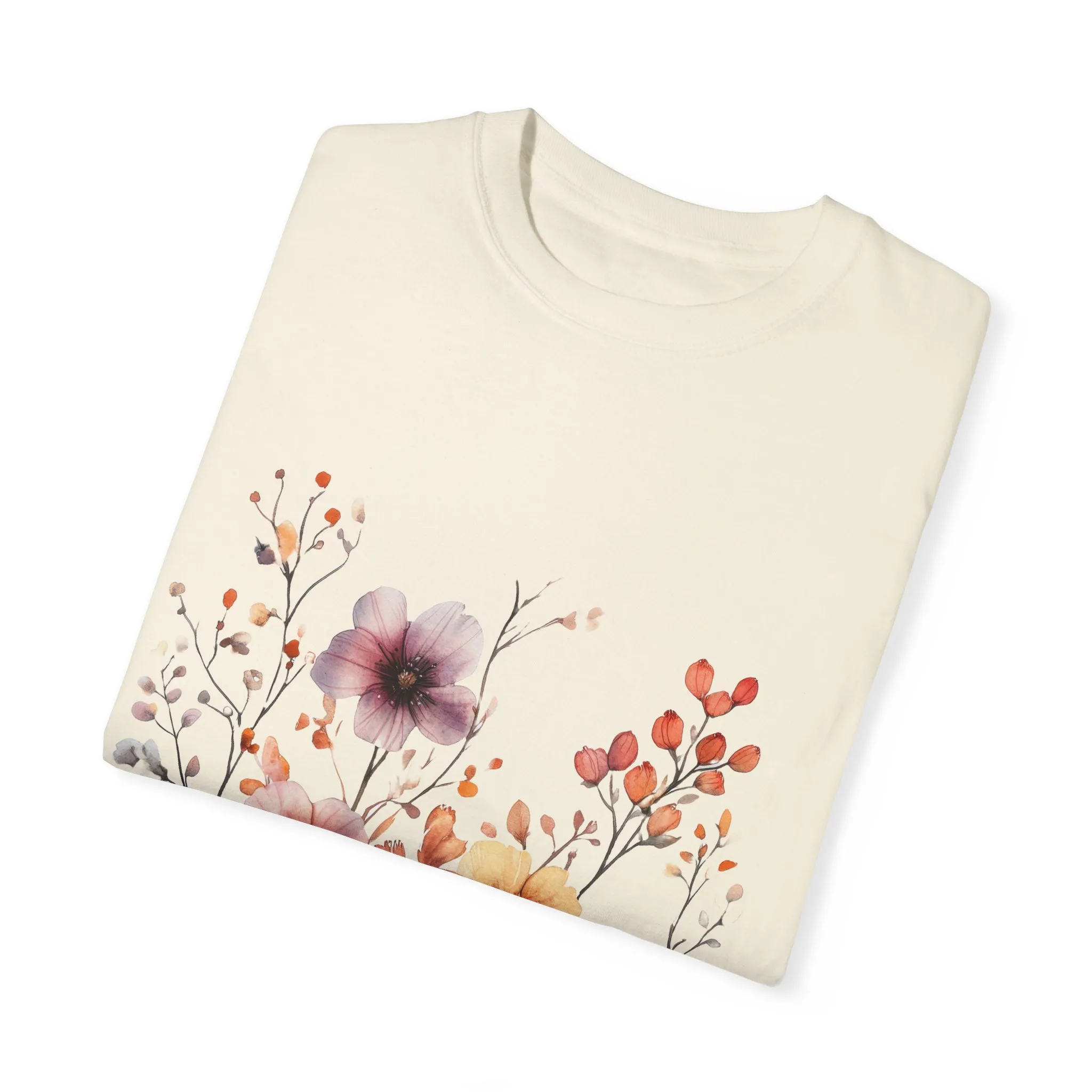 Floral Garden Unisex Garment-Dyed T-Shirt - Perfect for Spring and Casual Wear - Image 10