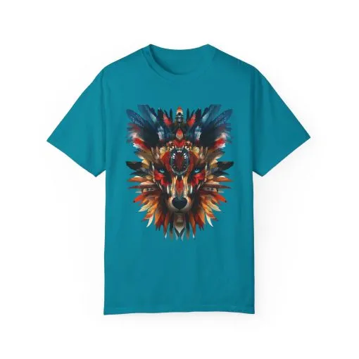Vibrant Wolf Graphic Unisex T-Shirt - Nature Lover Apparel - Image 13