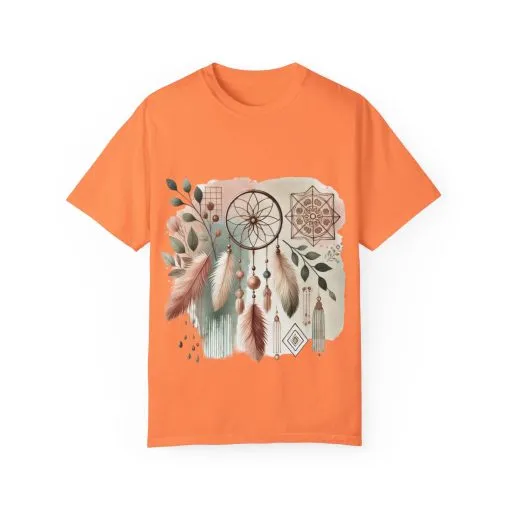 Dreamcatcher Boho T-Shirt | Unisex Garment-Dyed Tee for Spiritual Vibes - Image 9